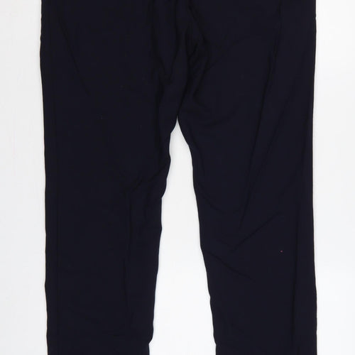 Zara Men’s Blue 34 Wool Flat Front Straight Dress Trousers