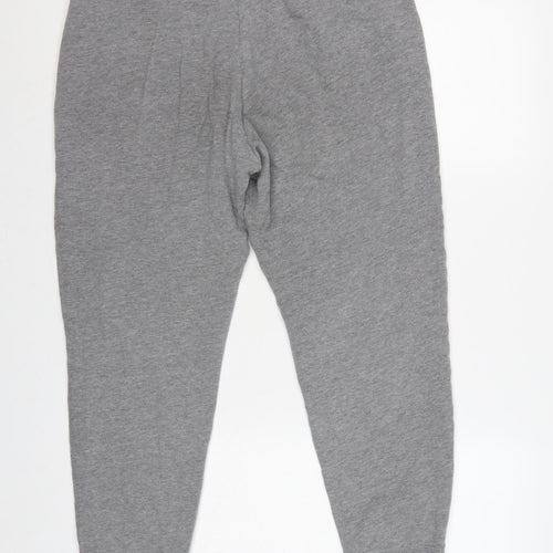 Hollister Women Grey L Jogger Sweatpants Elastic Waist Pockets Logo