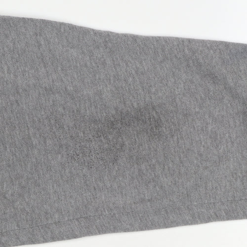 Hollister Women Grey L Jogger Sweatpants Elastic Waist Pockets Logo