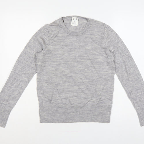 GAP Women’s Grey Merino Wool Crew Neck Pullover Jumper S Petite