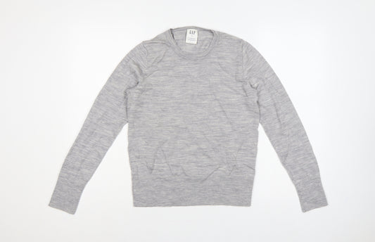 GAP Women’s Grey Merino Wool Crew Neck Pullover Jumper S Petite