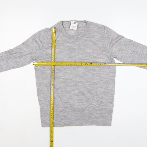 GAP Women’s Grey Merino Wool Crew Neck Pullover Jumper S Petite