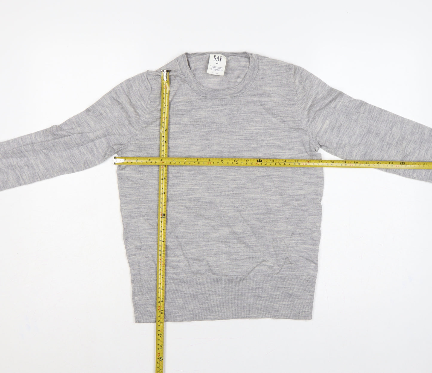GAP Women’s Grey Merino Wool Crew Neck Pullover Jumper S Petite