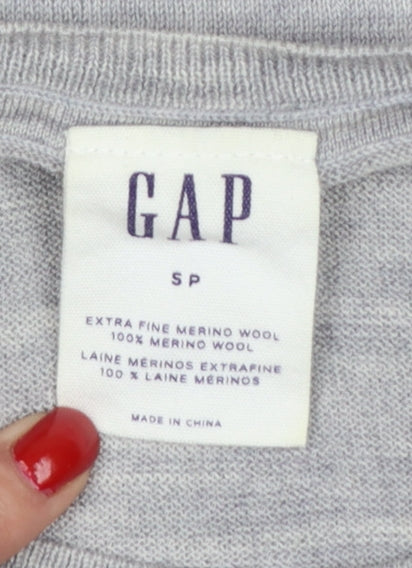 GAP Women’s Grey Merino Wool Crew Neck Pullover Jumper S Petite