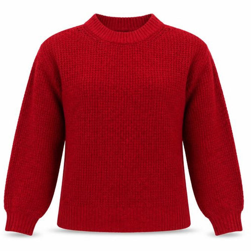 American Eagle Women Red XS Mock Neck Waffle Knit Jumper