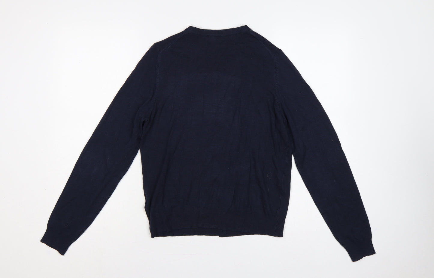Marks & Spencer Women Blue Size 14 Button Knit Cardigan