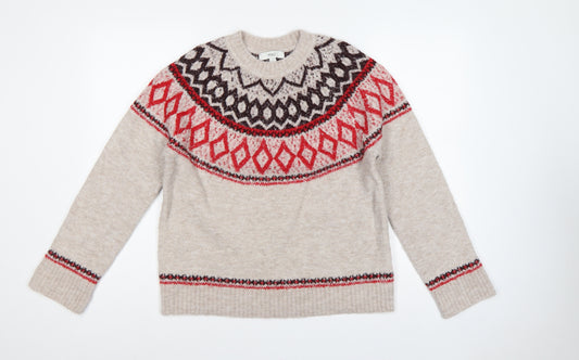 Marks and Spencer Women’s Multicoloured Fair Isle Wool Blend Jumper S