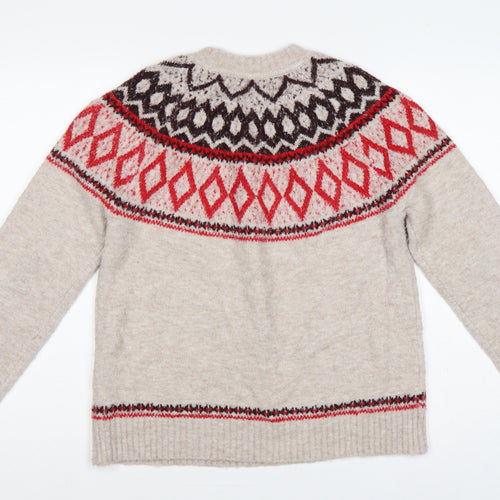 Marks and Spencer Women’s Multicoloured Fair Isle Wool Blend Jumper S
