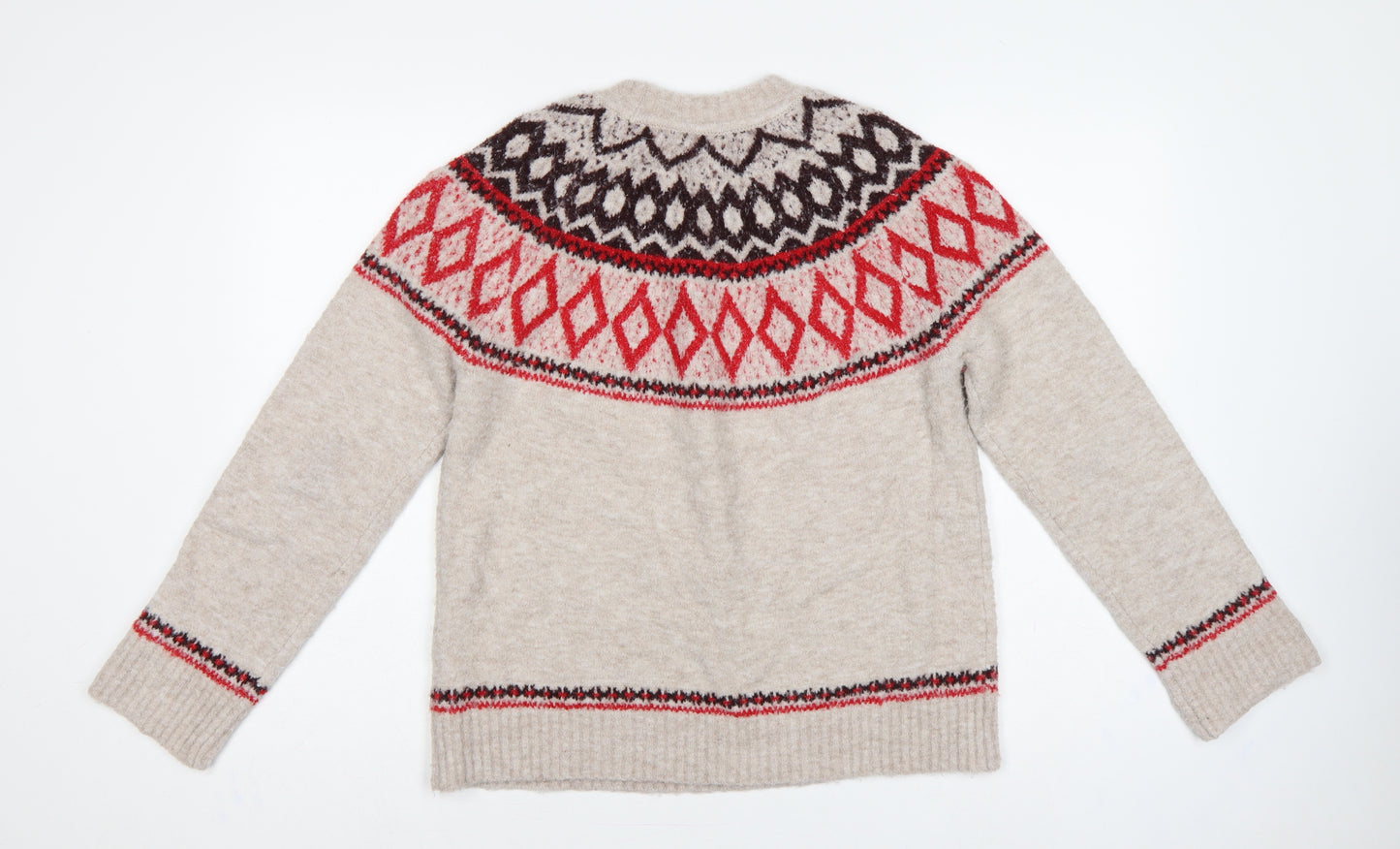 Marks and Spencer Women’s Multicoloured Fair Isle Wool Blend Jumper S