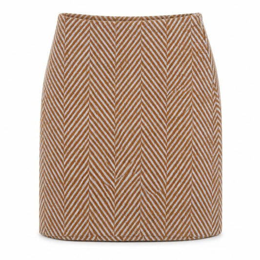 Marks and Spencer Women’s Brown Herringbone Wool Blend Pencil Skirt UK 8