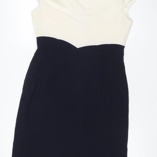 Hobbs Women Multicoloured UK 12 Colourblock Sheath Workwear Dress