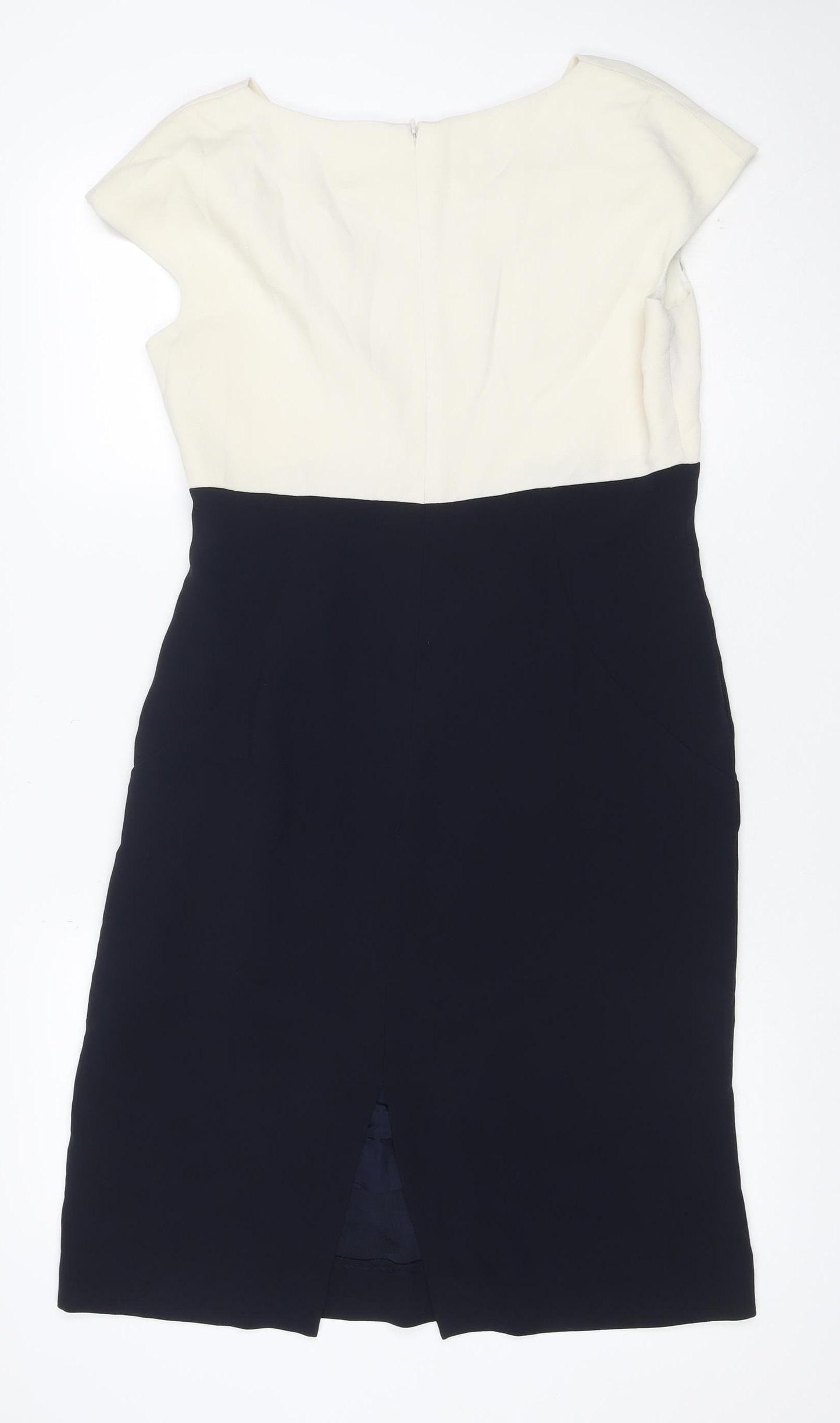 Hobbs Women Multicoloured UK 12 Colourblock Sheath Workwear Dress