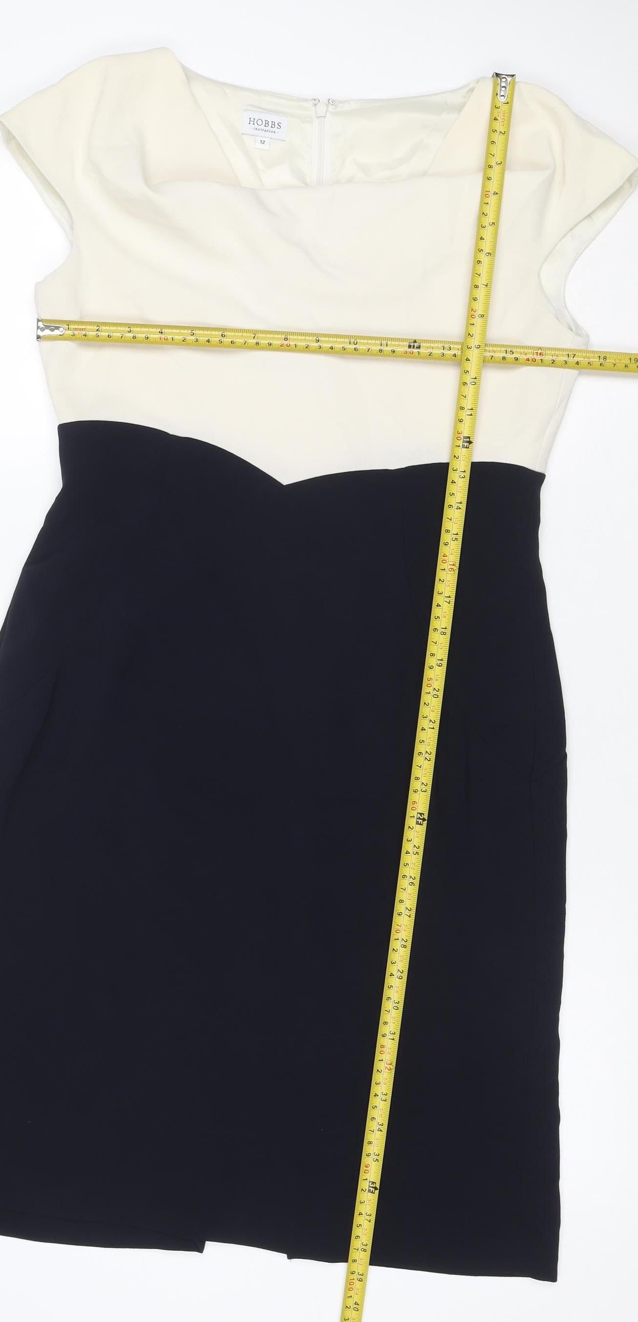 Hobbs Women Multicoloured UK 12 Colourblock Sheath Workwear Dress