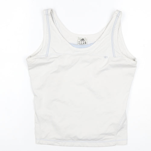 Adidas Women’s White UK 16 Climalite Racerback Sports Tank Top