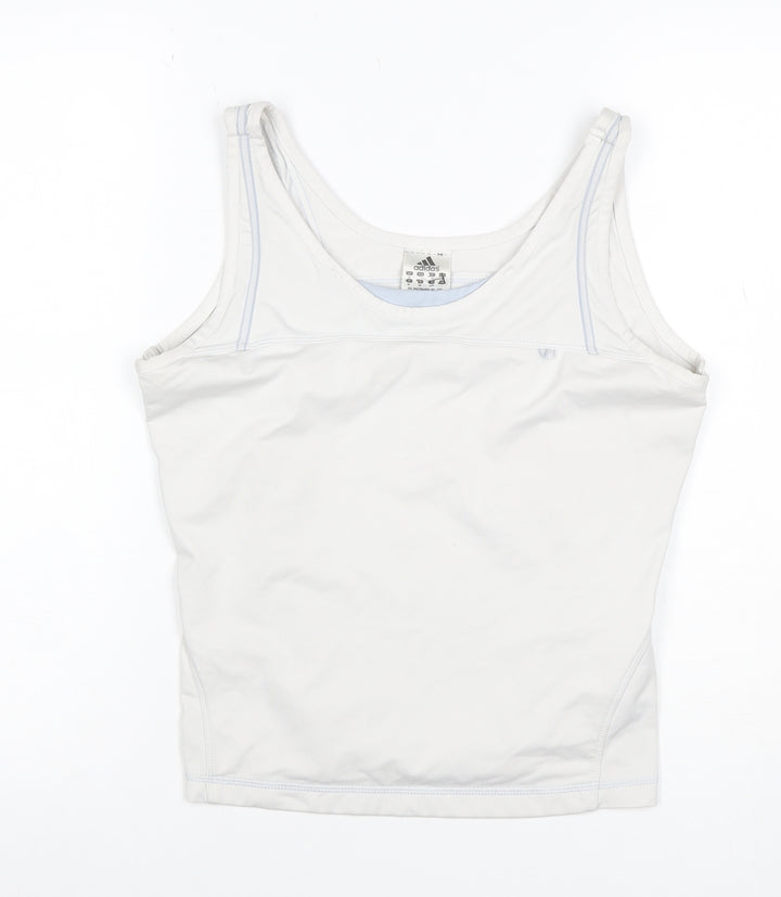 Adidas Women’s White UK 16 Climalite Racerback Sports Tank Top
