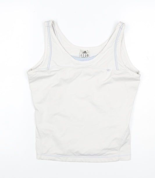 Adidas Women’s White UK 16 Climalite Racerback Sports Tank Top