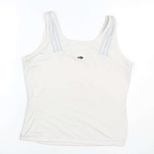 Adidas Women’s White UK 16 Climalite Racerback Sports Tank Top