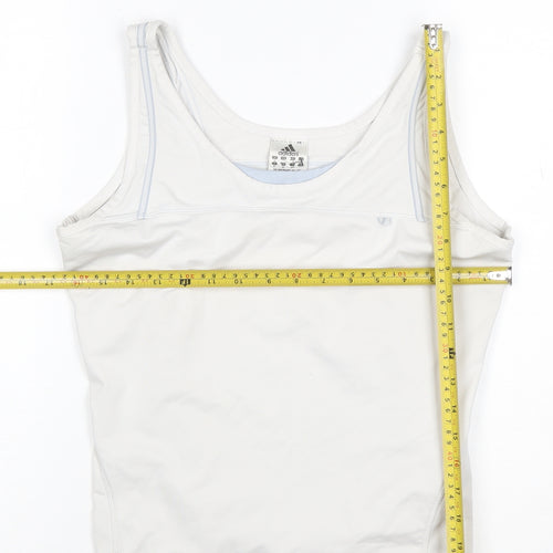 Adidas Women’s White UK 16 Climalite Racerback Sports Tank Top