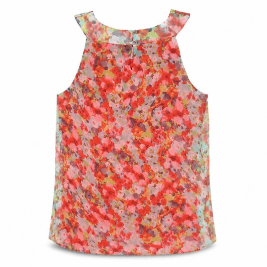 Front view of Wallis Women Multicoloured UK 12 Floral Chiffon Sleeveless Tunic Blouse