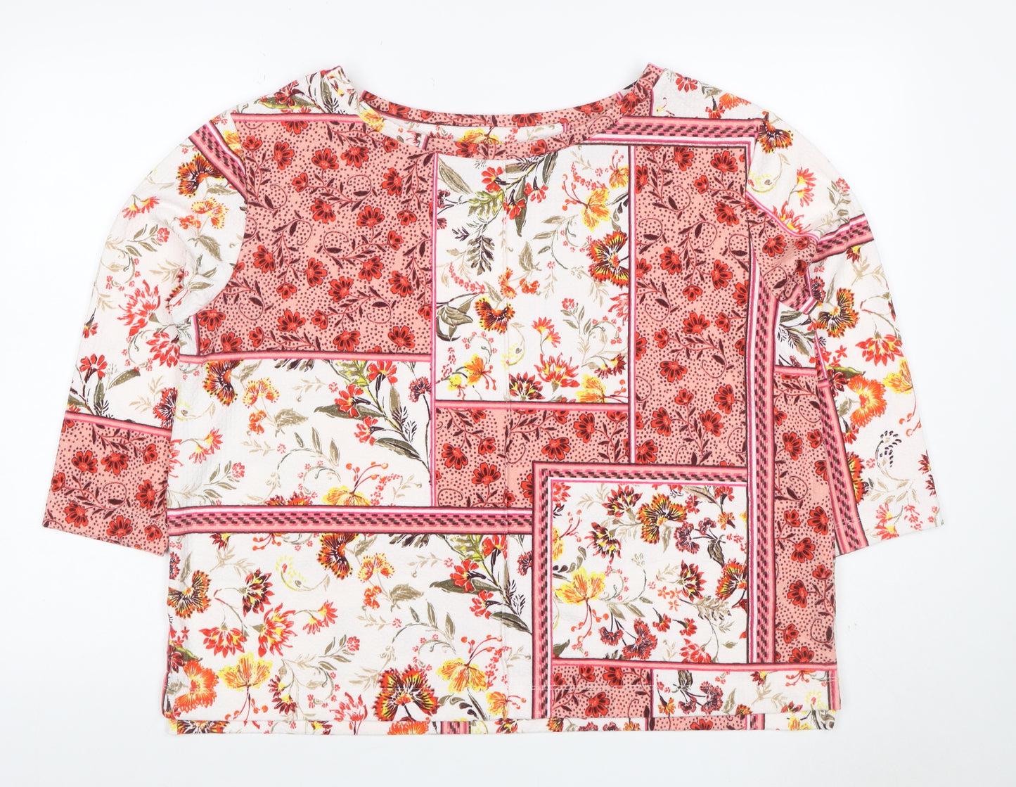 Marks and Spencer Women Multicoloured Floral Jersey Blouse UK 16