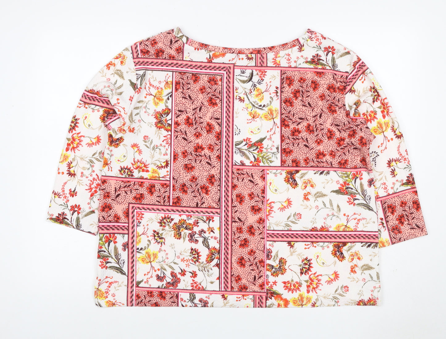 Marks and Spencer Women Multicoloured Floral Jersey Blouse UK 16