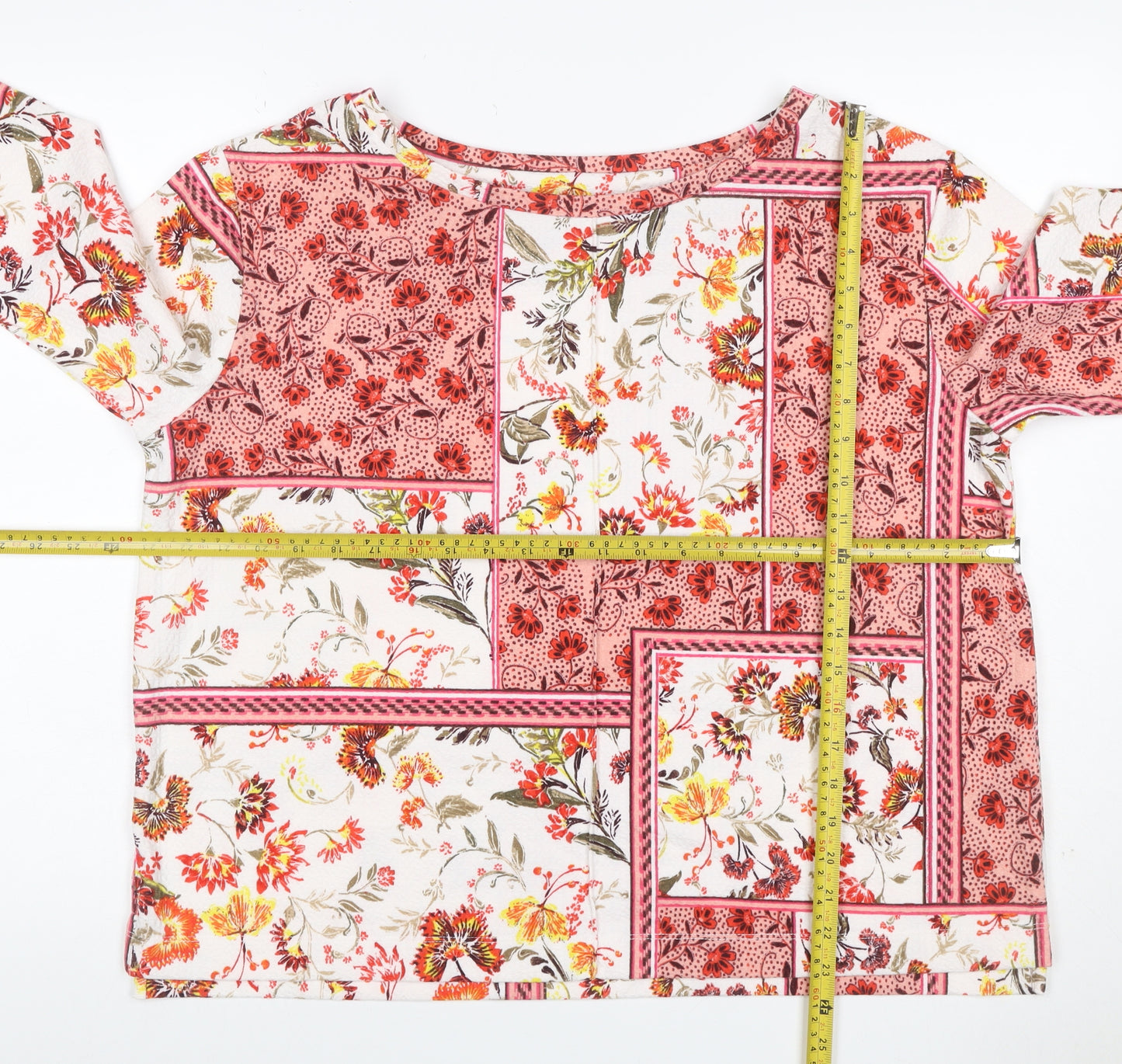 Marks and Spencer Women Multicoloured Floral Jersey Blouse UK 16