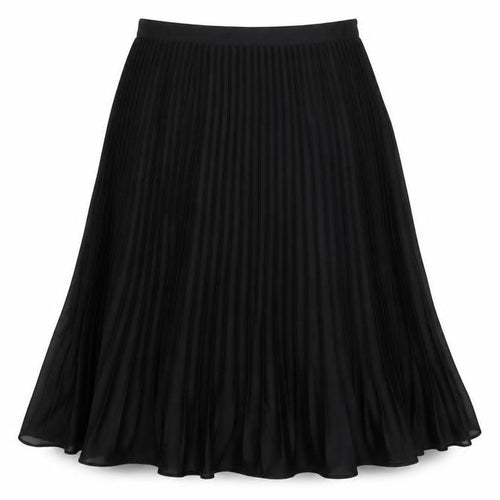 Marks & Spencer Women Black Size 18 Long Pleated Satin Skirt