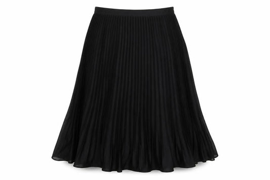 Marks & Spencer Women Black Size 18 Long Pleated Satin Skirt