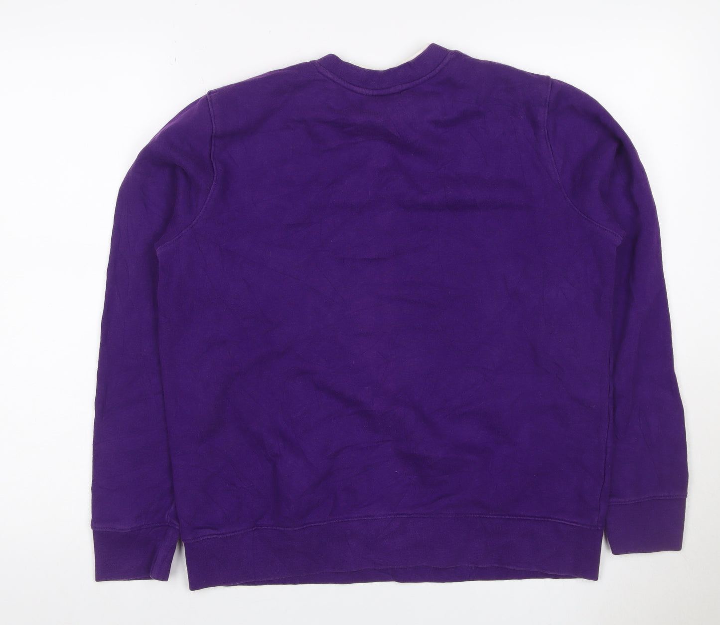 Laura Scott Women’s Purple Size 14 Fleece V-Neck Pullover Jumper