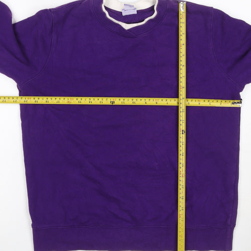 Laura Scott Women’s Purple Size 14 Fleece V-Neck Pullover Jumper