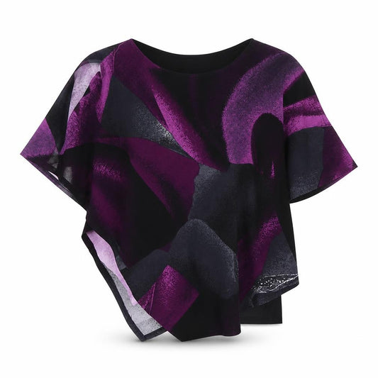 Front view of Gerard Women’s Multicoloured Geometric Kimono Blouse, size UK 18