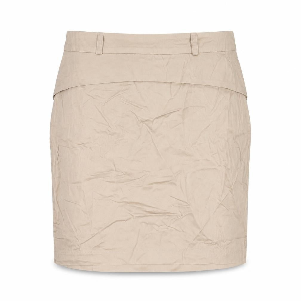 Collection LOB Women Beige UK 12 Pencil Knee Length Cotton Skirt