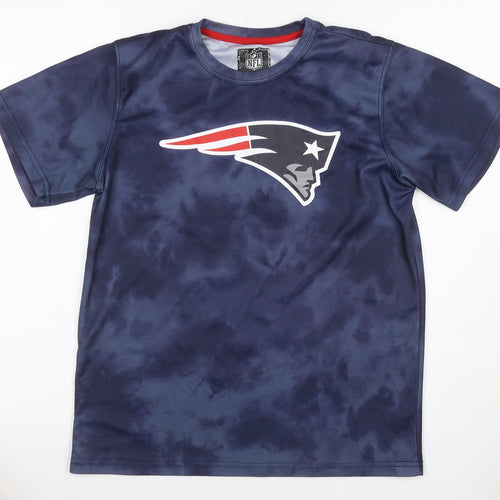 NFL New England Patriots Boys Blue XL 18-20 Graphic Jersey T-Shirt