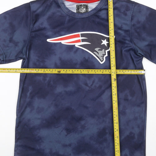 NFL New England Patriots Boys Blue XL 18-20 Graphic Jersey T-Shirt