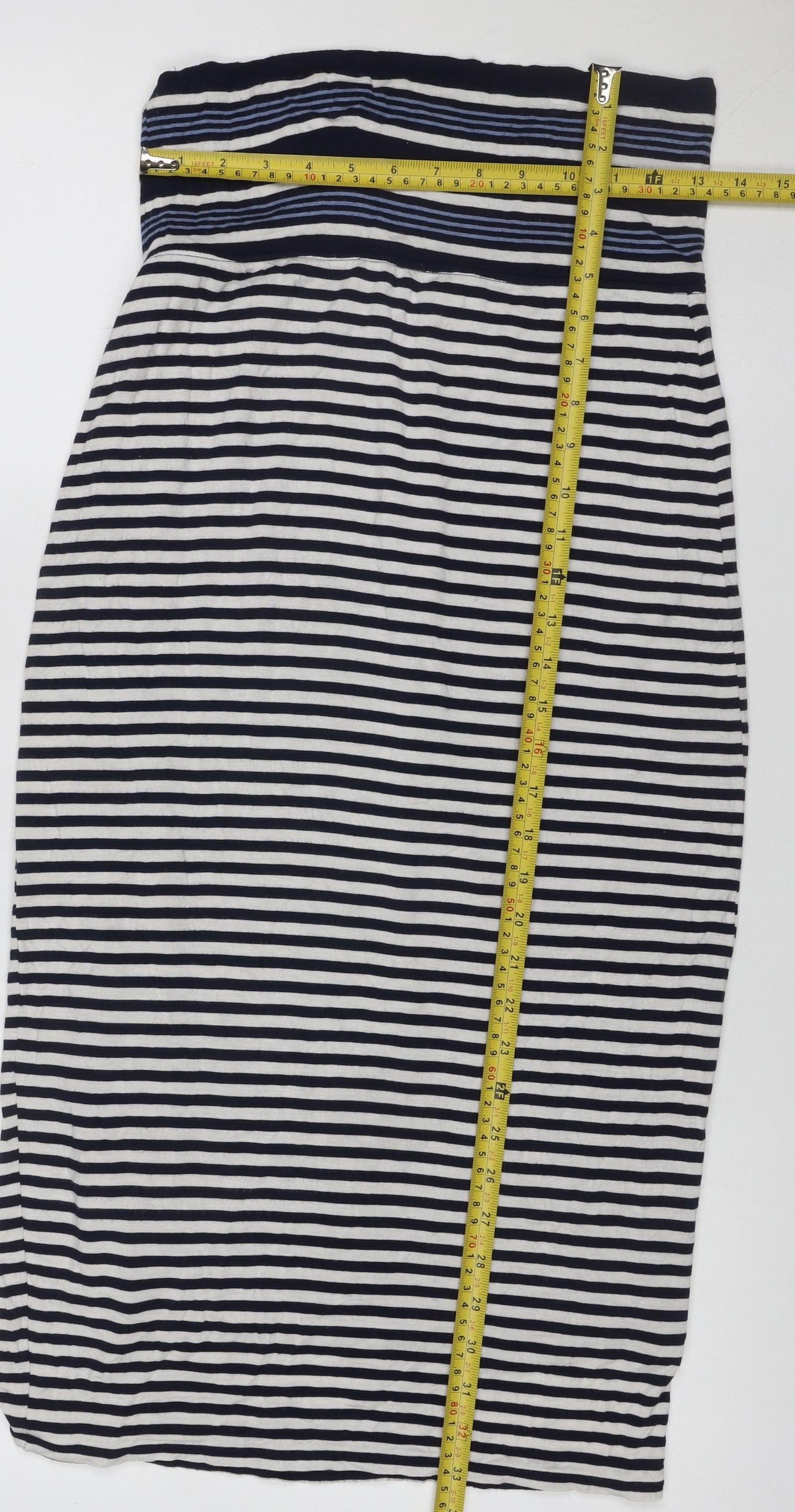 Max Studio Women’s Multicoloured Striped Bodycon Strapless Dress XS