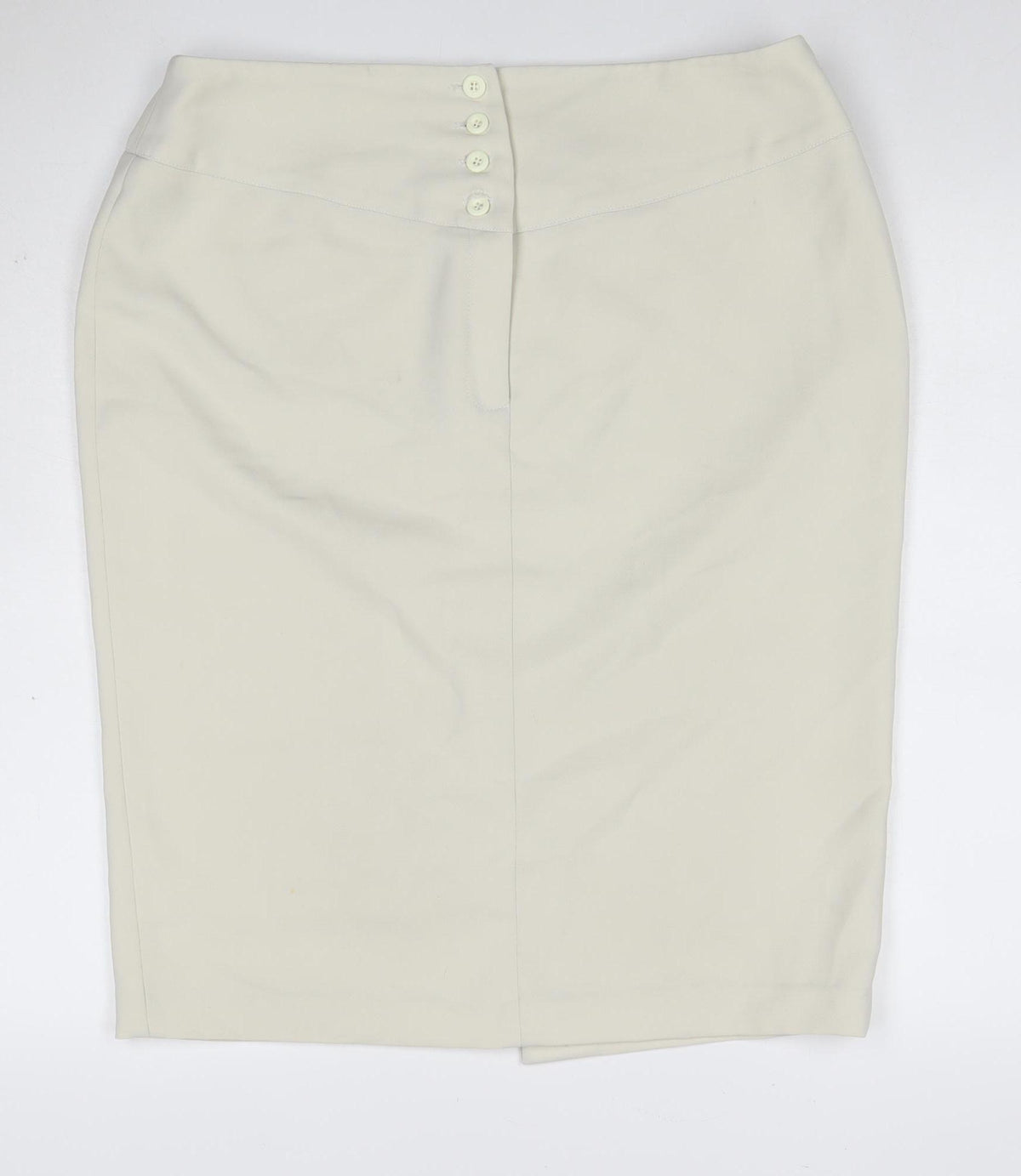 Back view of Vogue Women Ivory, size 16, Culotte Button Shorts