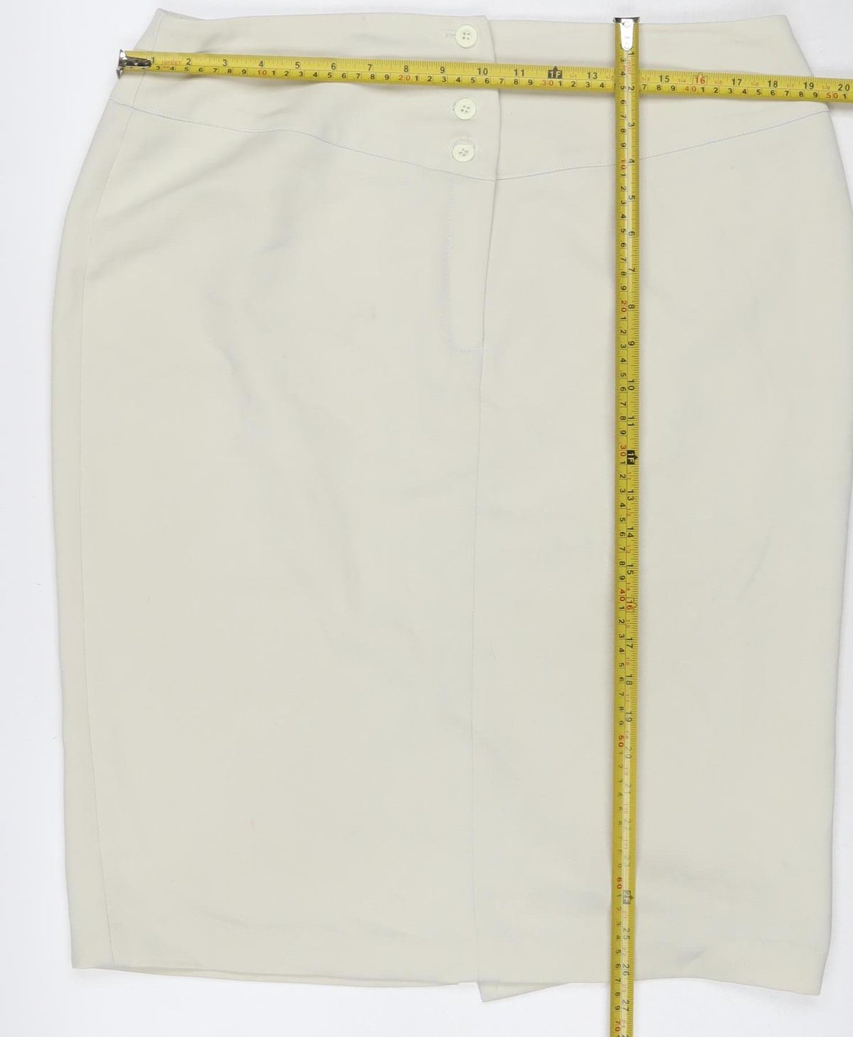 Brand and care label for Vogue Women Ivory, size 16, Culotte Button Shorts