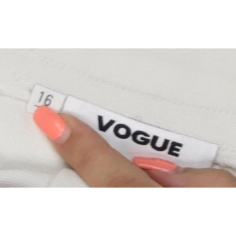 Additional view of Vogue Women Ivory, size 16, Culotte Button Shorts