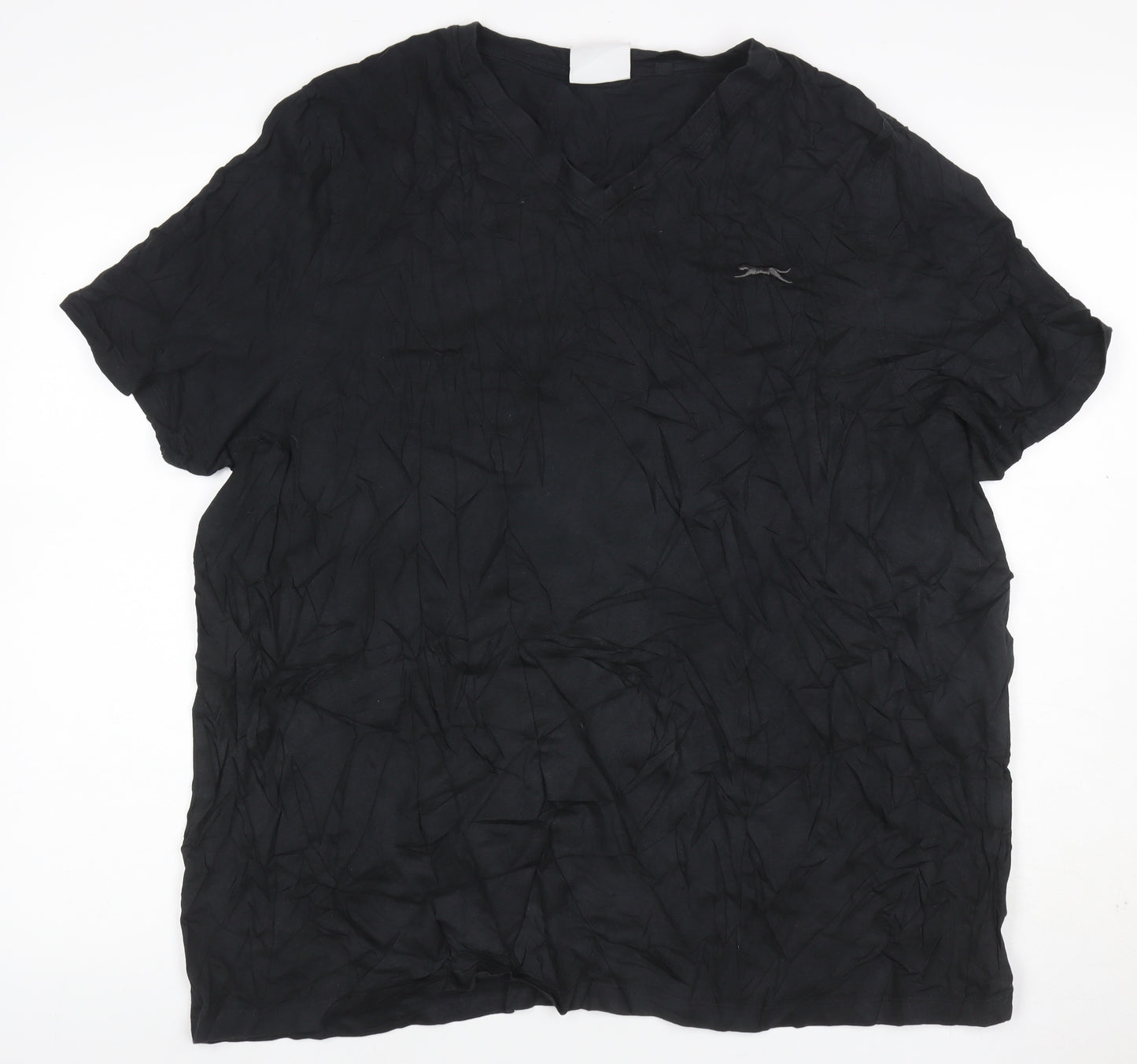 Slazenger Men’s Black 2XL V-Neck Short Sleeve Cotton T-Shirt