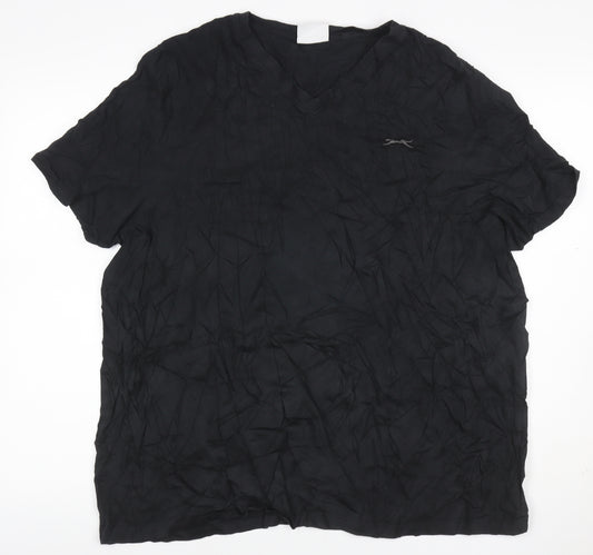 Slazenger Men’s Black 2XL V-Neck Short Sleeve Cotton T-Shirt
