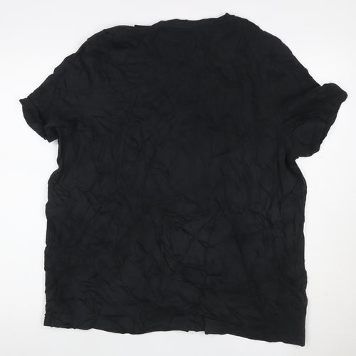 Slazenger Men’s Black 2XL V-Neck Short Sleeve Cotton T-Shirt