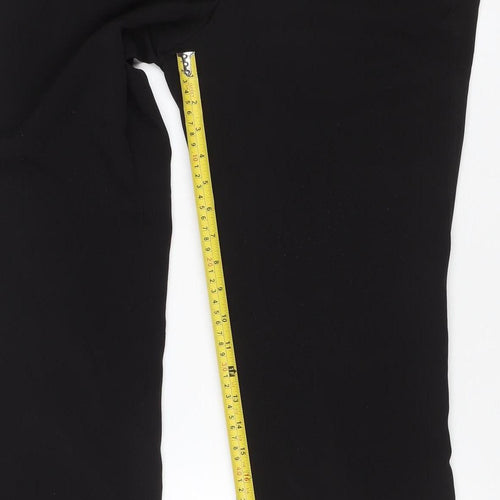 Next Women's Black UK 10 Long Bootcut Stretch Trousers Pockets