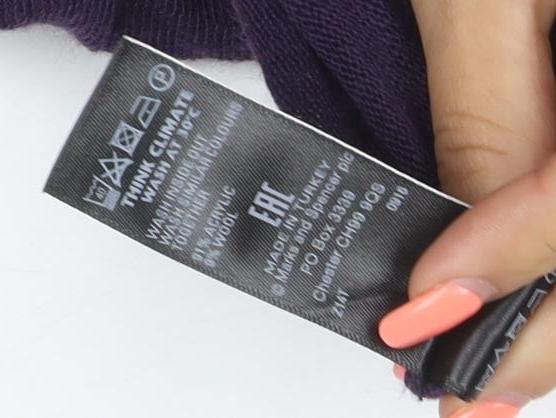 Marks & Spencer Women Purple UK 14 100% Wool Round Neck Jumper