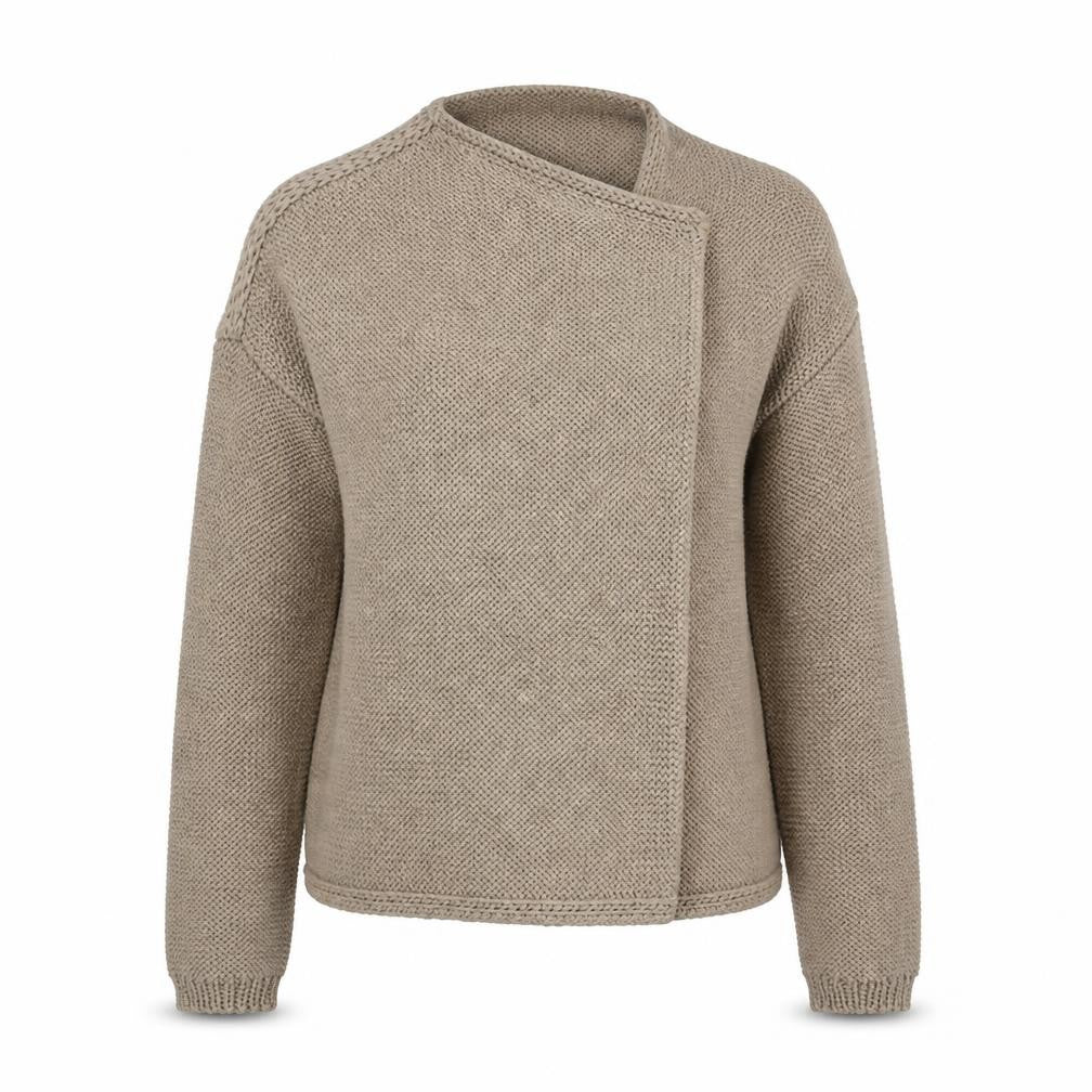 M&S Womens Beige XS Chunky Knit Open Front Cotton Cardigan