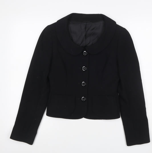 Hobbs Women’s Black UK 8 Virgin Wool Tailored Blazer Jacket
