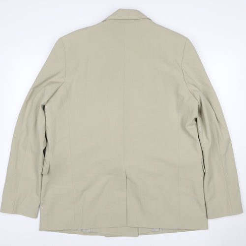 Topshop Women’s Beige UK 16 Double-Breasted Long Blazer Jacket