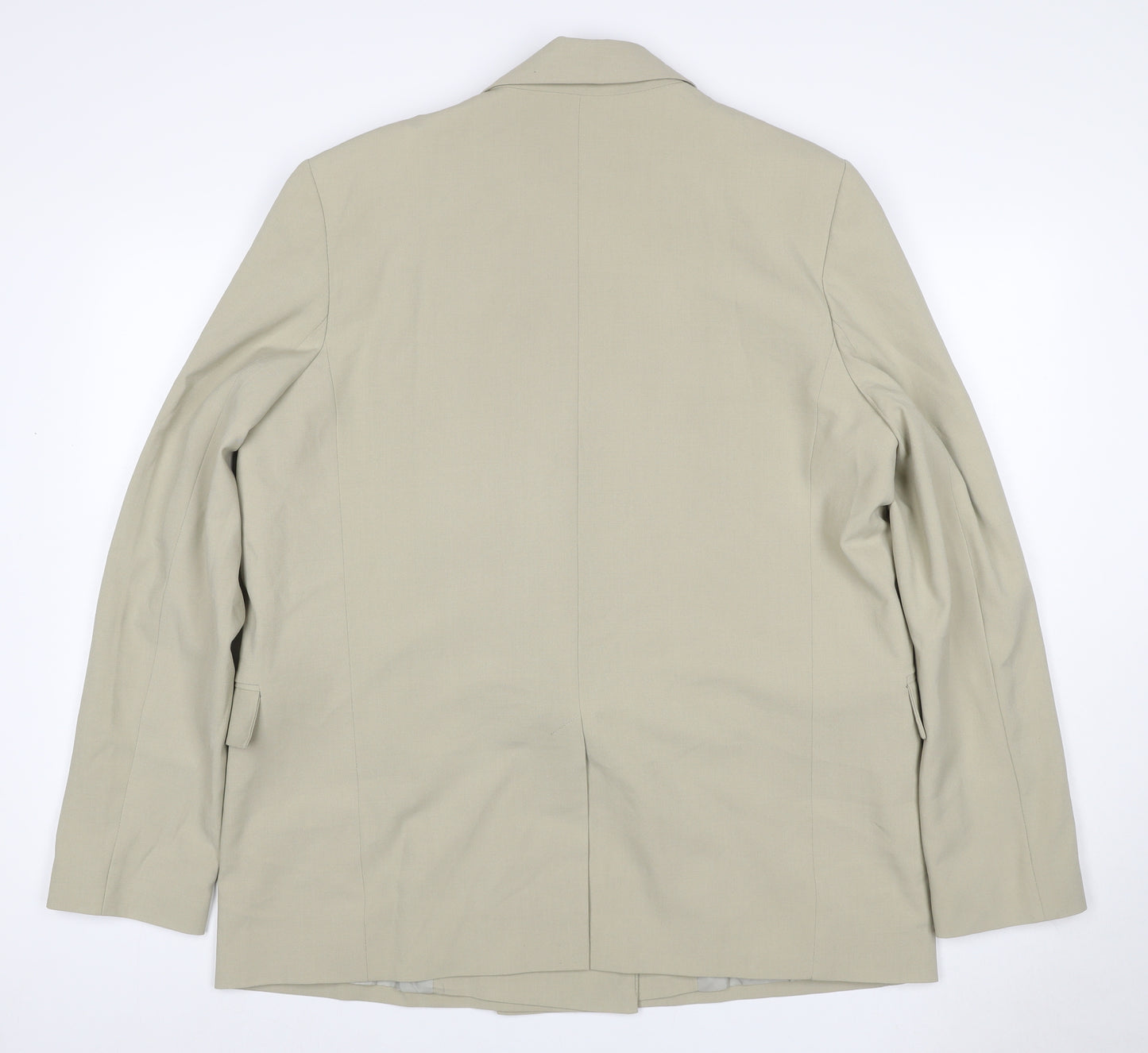 Topshop Women’s Beige UK 16 Double-Breasted Long Blazer Jacket