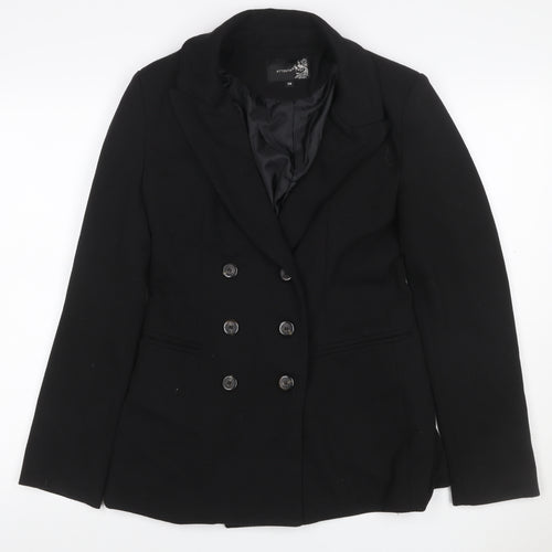 Attentif Women’s Black UK 10 Double-Breasted Six Button Blazer