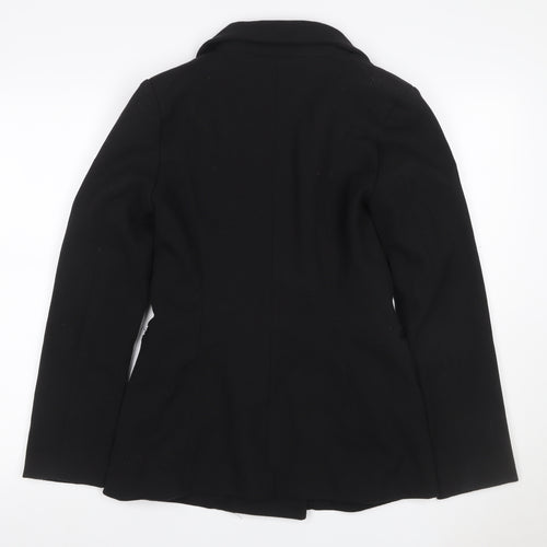 Attentif Women’s Black UK 10 Double-Breasted Six Button Blazer