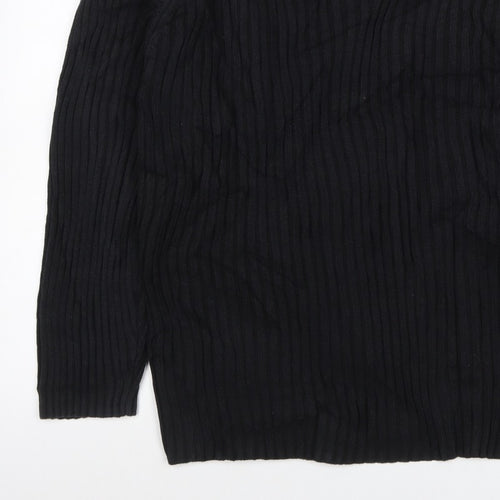 Next Men’s Black XL Cable Knit V-Neck Pullover Jumper